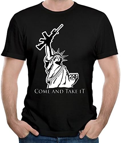Men's Lady Liberty AR-15 Decal - Come And Take It Funny T Shirts Short Sleeve Printed