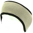 Winter Ski Polar Fleece Reversible Headband Headwrap Ear Warmer Gray with Black