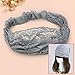 Refaxi Women Gray Bandanas Lace Headwrap Headband Girls' Hair Accessory Gift