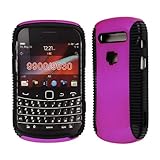 Premium - Blackberry 9900/ Bold Rubberized Hybrid Case Black with Hot Pink  ....