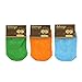 Wrapables Children’s Non-Skid Gripper Socks (Set of 3), Green, Orange, Blue