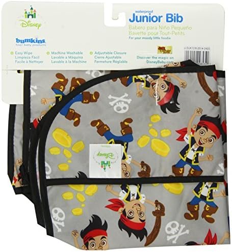 Disney Baby Jake and The Neverland Pirates Waterproof Junior Bib, Gray, 1-3 Years Size: 1-3 Years Color: Gray, Model: U-DJK12