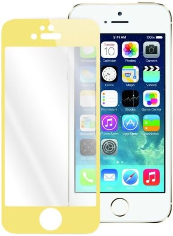 MagicShield Colorful Tempered Glass Film Screen Protector for iPhone 5 5S 5C (Yellow)