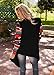 DREAGAL Geometric Print Drape Front Cable Cardigan For Girls Black Large