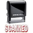 SCANNED II Red Office Stock Self-Inking Rubber Stamp