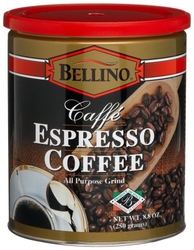 Bellino Caffe Escpresso Ground Coffee, 8.8-Ounce Cans (Pack of 6) by Bellino
