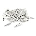 SODIAL(R) 50 Pcs Silver Tone Metal Insulated Alligator Clip Crocodile Clamps