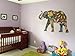 Good Luck Elephant Wall Sticker - Peel and Stick Wall Decal by My Wonderful Walls (58″w X 40″h & Left-Facing)
