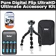 Ultimate Accessory Kit For Pure Digital Flip UltraHD Camcorder 3rd Generation FVU32120B, U32120W NEWEST MODEL Includes Slim Protective hard Case + Gripster Flexible Tripod + 4 AAA Batteries And Charger + Clear LCD Screen Protectors Ultimate Accessory Kit For Pure Digital Flip UltraHD Camcorder 3rd Generation FVU32120B, U32120W NEWEST MODEL Includes Slim Protective hard Case + Gripster Flexible Tripod + 4 AAA Batteries And Charger + Clear LCD Screen Protectors