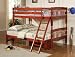 Cherry Twin over Full Bunk Bed - Coaster 460222