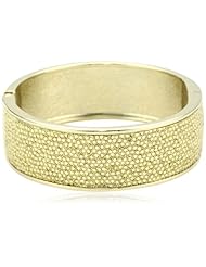Betsey Johnson Gold-Tone Snake Inlay Bangle Bracelet