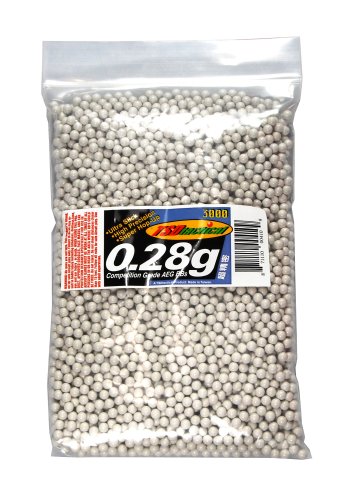 TSD Tactical 3000 Count Bag Plastic White Airsoft BB's (0.28g, 6mm)
