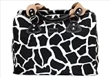 OiOi Tote Diaper Bag - Black Giraffe - 6153