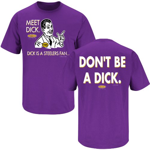 Baltimore Ravens Fans. Don't be a Dick purple T-Shirt (XX-Large)