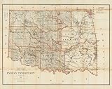 1879 INDIAN TERRITORY OKLAHOMA WEST GOVERNMENT MAP