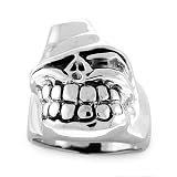 Sterling Silver Skull Ring - Sizes 9 to 14