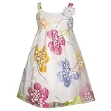 Bonnie Jean Girls 2-6X Sequin Bodice To Burn Out Flowers On Skirt