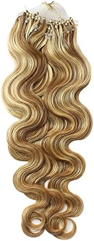 BEFA Hair Body Wave Micro Bead Nano Rings Hair Extension 100% Brazilian Virgin Human Hair Extension 50g (1g/s) 50s/pack (24inch #p10/24)