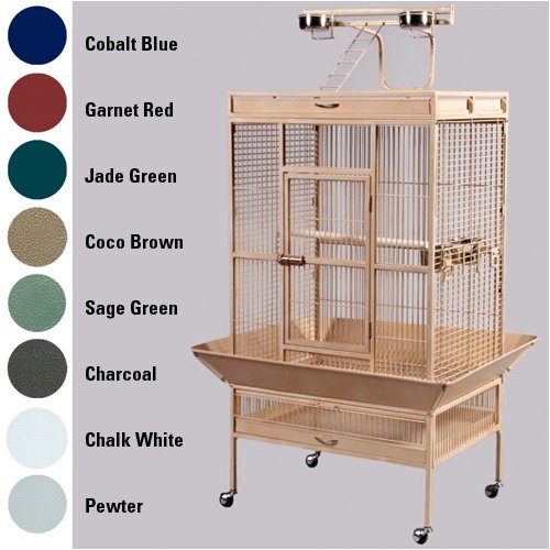 Select Parrot Cage w/Playpen-Cobalt-available in 7 other colors – 3153BLUE