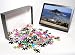 Photo Jigsaw Puzzle of Submerged causeway at high tide, seen over rooftops of Marazion, St from Robert Harding