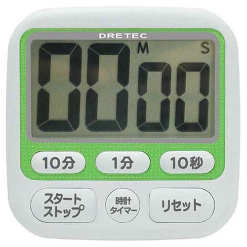 DRETEC 時計付大画面タイマーT-140GN