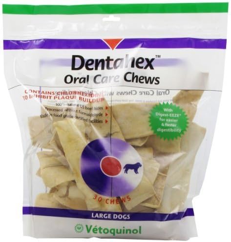 VETOQUINOL 30 Count Dentahex Chews, Large by VETOQUINOL