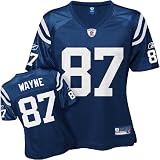 Reggie Wayne Blue Reebok Replica Indianapolis Colts Women's Jersey