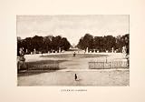 1907 Print Tuileries Gardens Paris France Historic Fountain Park Scenery Public - Original Halftone Print