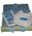 Vintage-style Airplane Baby Boy Bib, Burp Cloth & Changing Pad