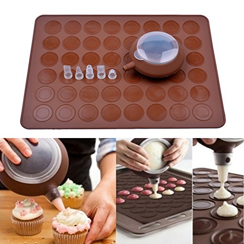 inkintÂ® Macaron Baking Tools Silicone Mat Sheet Macaron Maker Kit/ Cookie Molds/ Dessert Molds