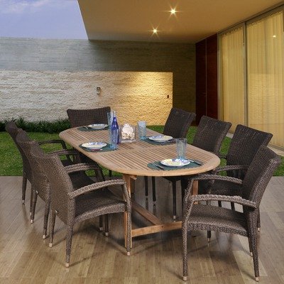 Auxerre 9 Piece Dining Set Chair Type: Six High-back Chairs and Two High-Back Armchairs product image
