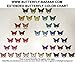 Butterfly 3D Translucent Decoration 15 ORANGE Butterflies