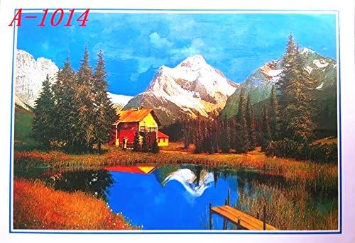 [ New Release ] Jigsaw Puzzles 1000 Piece - Christmas Winter Scene Snow House Villa Garden Theme Landscape - Puzzles for Adults Children Kids Christmas Gifts Games Cartoon New Year