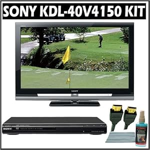 Sony Bravia V-Series KDL-40V4150 40-inch 1080P LCD HDTV + Sony DVD Player w/ Accessory Kit