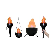 Fortune FLM-100 4-in-1 Burning Torch Flame Light, 3-3/4" Bowl Diameter x 5-3/4" Height