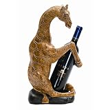 Giraffe Wine Caddy- Gold/ Brown