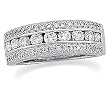 14K White Gold Diamond Anniversary Band - 1.20 Ct.
