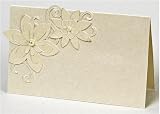 Meri Meri Embossed Flower Place Cards with Pearls