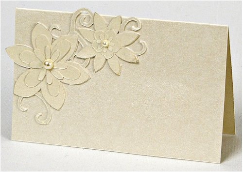 Meri Meri Embossed Flower Place Cards with Pearls