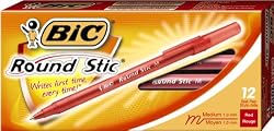 BIC Round Stic Ball Pen -12 Pens (GSM11)