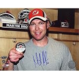 New Jersey Devils Martin Brodeur Autographed 552nd Win 8x10 Photo STEINER COA