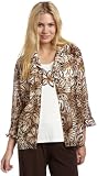 Alfred Dunner Women's Tropical Sheer Two For One Blouse,Multi,16