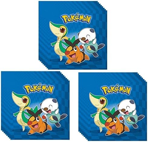 Pokemon Dessert Napkins - 48 Pieces