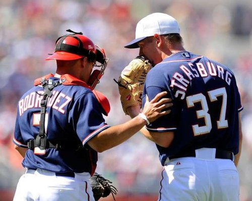 Stephen Strasburg, Ivan Rodriguez, Washington Nationals, 7/3/2010