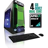 CybertronPC X-Sniper SAAN4120BRBGL, Black/Green, AMD Athlon II X2 Dual Core ....