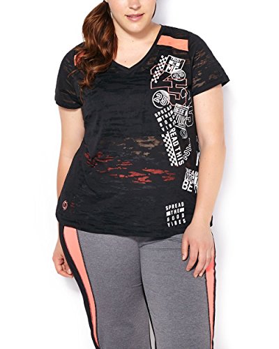 Penningtons Womens Plus Size ActiveZone Plus-Size Printed T-Shirt