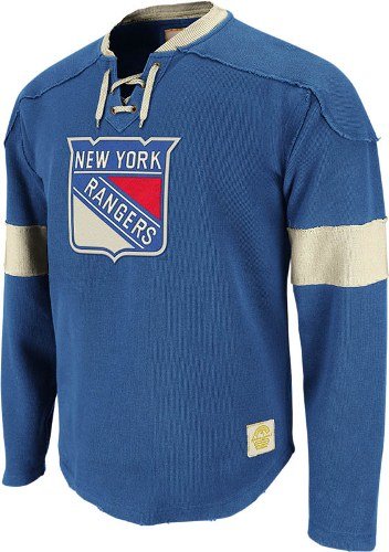 NHL Men's New York Rangers Retro Sport Jersey (Blue, Small)