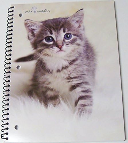 Cute & Cuddly Wide Rule Spiral Notebook ~ Kitten (Perfect Pose; 8" x 10.5"; 60 Sheets, 120 Pages)