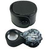 20X Jewelers Loupe Black & White Diamond Watch Coin New