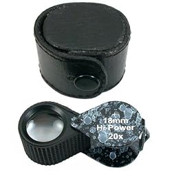 20X Jewelers Loupe Black & White Diamond Watch Coin New